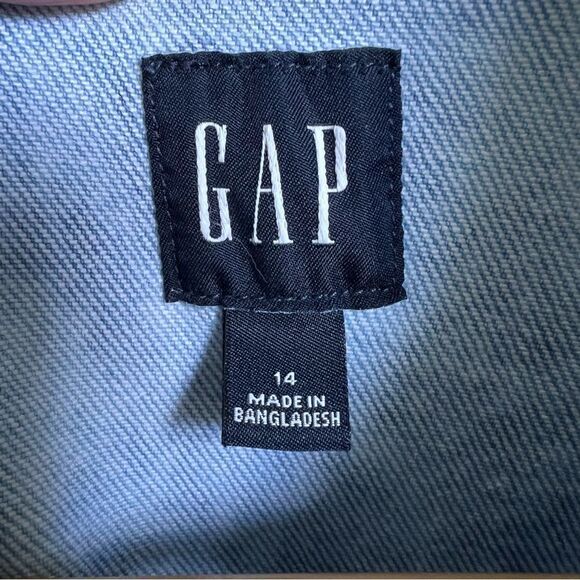 Gap Acid Wash Puff Sleeve Denim Romper - Picture 10 of 10
